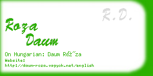 roza daum business card